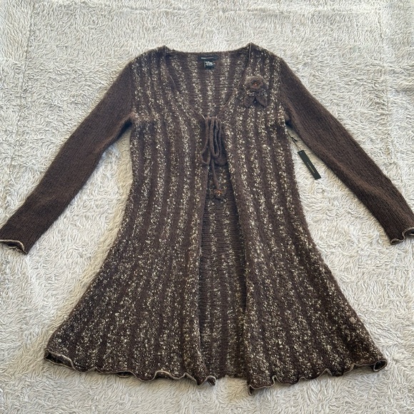 BCBGMaxAzria Sweaters - Brown BCBG MaxAzria Long Sweater, Size M